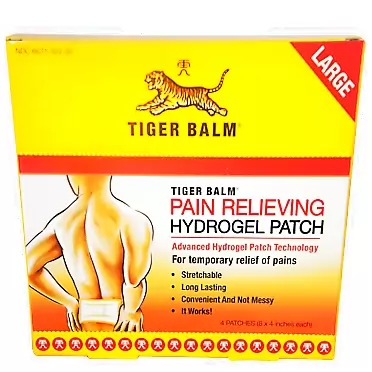 Marble Medical Tiger Balm Pain Relieving Patch Large 4 Each (Pack of 3) 4 Count (Pack of 3)