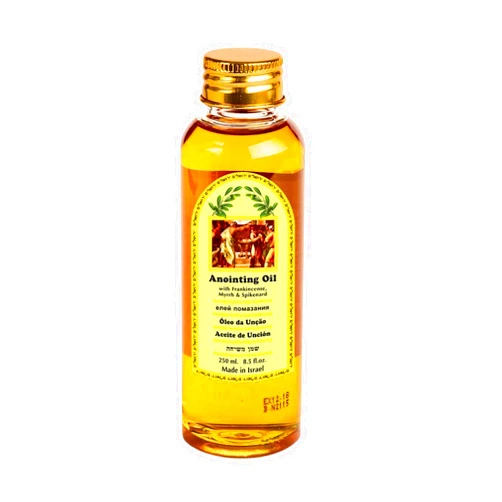 EIN GEDI Frankincense Myrrh & Spikenard Anointing Oil, Made in Holy Land (250ml - 8.5 Oz) Traditional Blend Anointing Oil for Prayers and Blessings. (250, Frankincense Myrrh & Spikenard)