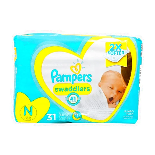 Pampers Swaddlers Newborn Diapers Size N 31 Count