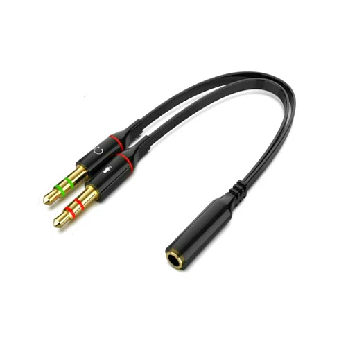 Shuicao 3.5mm Audio Microphone Y Splitter Cable Headphone Adapter Female to 2 Male Gold United States