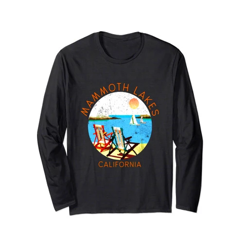 Mammoth Lakes Retro Souvenir Apparel Retro Mammoth Lakes Souvenir - Vintage lake Vacation Long Sleeve T-Shirt