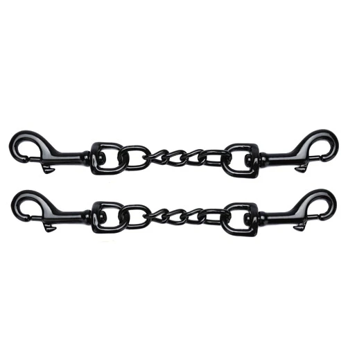 DEYACE Metal Dog Collar Safety Clip, 2 Pack Heavy-Duty Backup for Prong Collar, Dog Harness Collar Connector 8inch