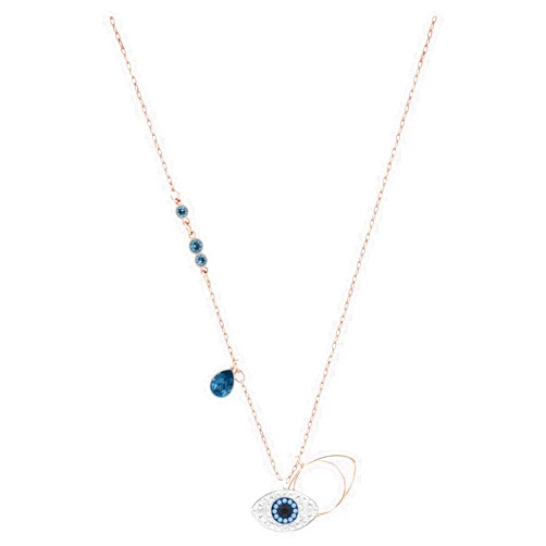 Swarovski Women's Symbolica Evil Eye Pendant Necklace, Blue, Mixed Metal Finish