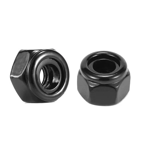 SG TZH 1/4-20 Nylon Insert Hex Lock Nuts 50Pcs 304 Stainless Steel Locknuts, Hex Drive, Bright Finish, Black Oxide by SG TZH