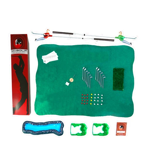 Mini Indoor Golf Game Competition Pack, Mini Indoor Golf Practice Includes Golf Accessories, Indoor Putting Green and Clubs, Indoor Mini Golf Set with 35
