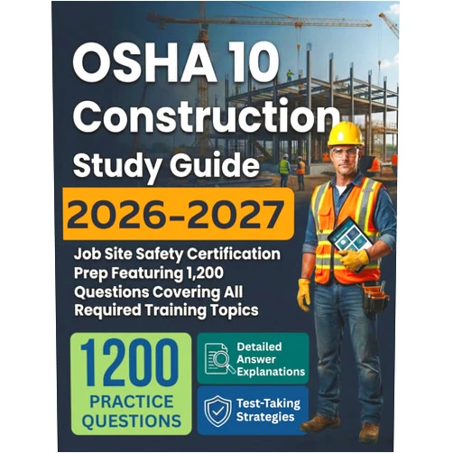 EUGENE W. FITZGERALD OSHA 10 Construction Study Guide 2026-2027: Job Site Safety Certification Prep Featuring 1,200 Questions Covering All Required Training Topics