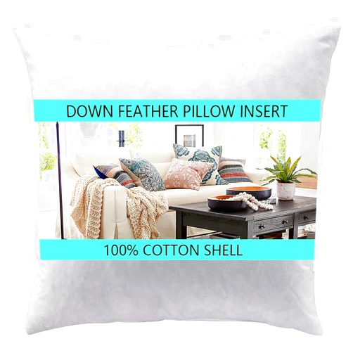 Yesterday Home 28x28 Euro Pillow Inserts-Down Feather Pillow Inserts-White