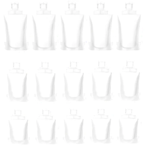 TUZAZO 15pcs Travel Pouches for Toiletries, TSA Approved, Refillable Empty Travel Size Containers, Small Squeeze Pouches Travel Bottles for Shampoo Conditioner Lotion Soap Liquids