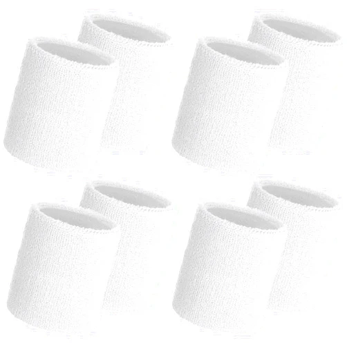 WILLBOND 8 Pack Wrist Sweatbands Sports Wristbands Tennis Sweatbands Neon 80s Thick Cotton Gymnastics Sweat Band International Sports Athletic Wristband for Men Women Party Supplies