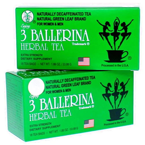 3 Ballerina Tea Drink Extra Strength, 18 Count (Pack of 2)
