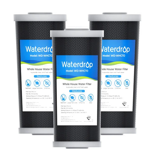 Waterdrop Whole House CTO Carbon Sediment Water Filter Cartridge Replacement for GE® FXHTC, GXWH40L, W10-PR, Culligan® RFC-BBSA,10