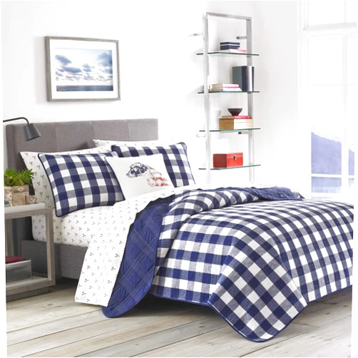 Eddie Bauer Home | Lake House Collection | Bedding Set - 100% Cotton Light-Weight Quilt Bedspread, Pre-Washed for Extra Comfort, Full, Blue