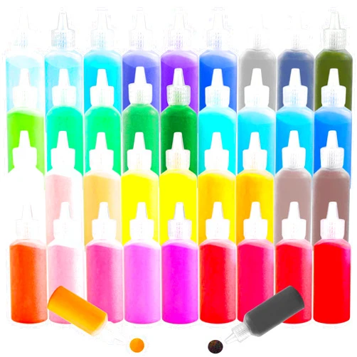 Niurewan 38 PCS Sand Art,1.25oz Colored Sand Art Bottles,Sand Arts and Crafts Kit,Scenic Sand for Kids,Painting,Crafts,DIY,Wedding Decor,Decorations