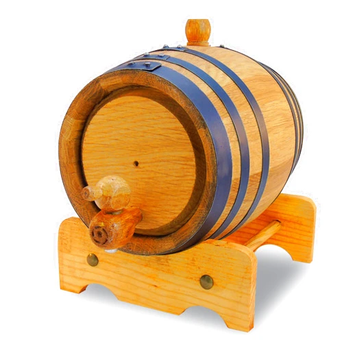 Red Head Barrels - 2 L Premium Oak Barrels for Aging Whiskey, Wine, Rum, and More, Ideal for Whiskey Barrel or Wine Barrel, American Charred Oak Barrel with 12-Page Cocktail Recipe Booklet