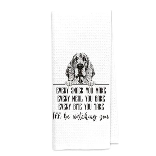 Dibor Bloodhound Dog Kitchen Towels, Bloodhound Gifts Dish Towels Dishcloth, Funny Dog Every Meal You Make Cloth Hand Towels Tea Towels for Bathroom Kitchen, Gifts for Dog Lovers, 16x24 Inches