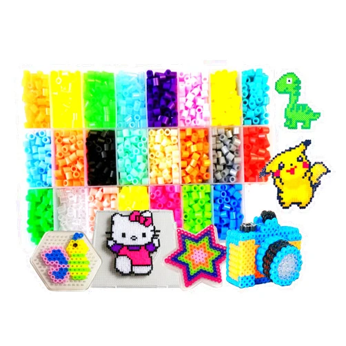 Vytung Fuse Beads Kit-4500pcs 24Colors(4 Glow in Dark) 3Pegboards 75 Patterns(15 Full Size) Perler Beads Compatible Kit