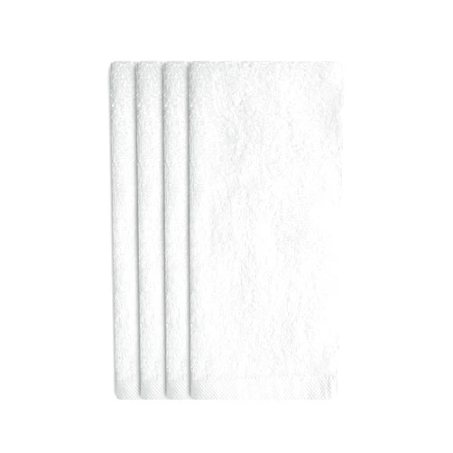 The Holy South Fingertip Hand Towel | Absorbent |11x18 | Terry Velour Premium Washcloths, Bathroom use, 100% Cotton, Face, fingertip, Soft, Guest Towels (Pack of 4) (4, White)