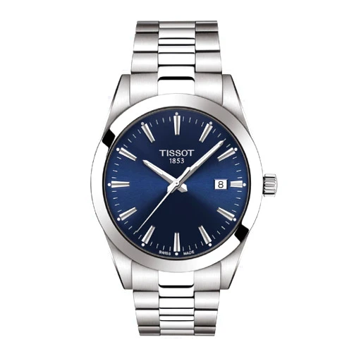 Tissot Mens Gentleman Stainless Steel Dress Watch Grey