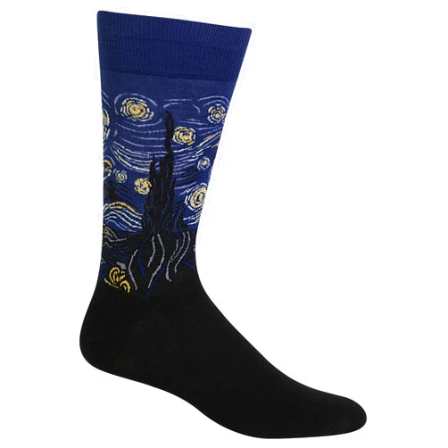 Hot Sox Men's Fun Famous Artist Paintings Crew Socks - 1 Pair Pack - Cool & Artistic Novelty Art Gifts