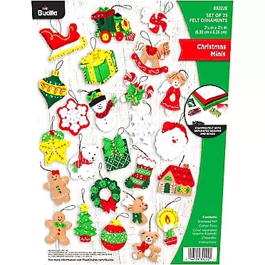 Bucilla Felt Applique Ornament Kit, 2.5