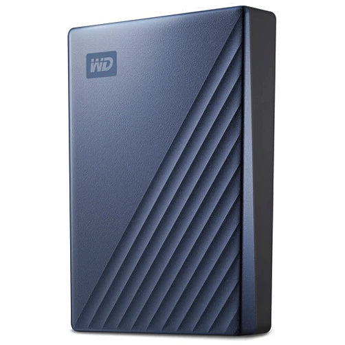 WD 5TB My Passport Ultra, Blue, Portable External Hard Drive, backup software with defense against ransomware, and password protection, USB-C and USB 3.1 - WDBFTM0050BBL-WESN