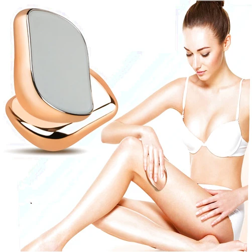 LULALA TOO Crystal Hair Eraser, Painless Hair Removal Silky Hair Eraser for Women and Men, Fast and Easy Soft Smooth Silky Skin Magic Hair Removal Stone for Arms Legs BackAny Part (Gold)