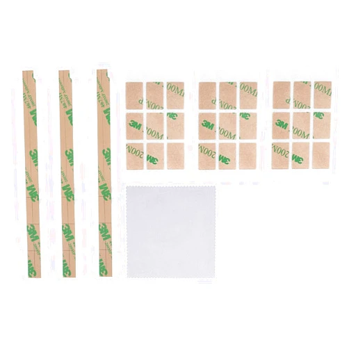 Baffo Removable Adhesive Strips for Privacy Screen Replacement Set of Holder Tabs，Plastic Slide Mount Holder Tabs for Laptop or Computer Monitor Privacy Filter with a Cleaning Cloth by Baffo