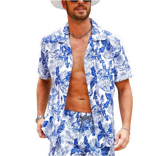CASELAND Hawaiian Shirt for Men,Short Sleeve Button Down Summer Beach Shirts,Funny Casual Tropical Shirts