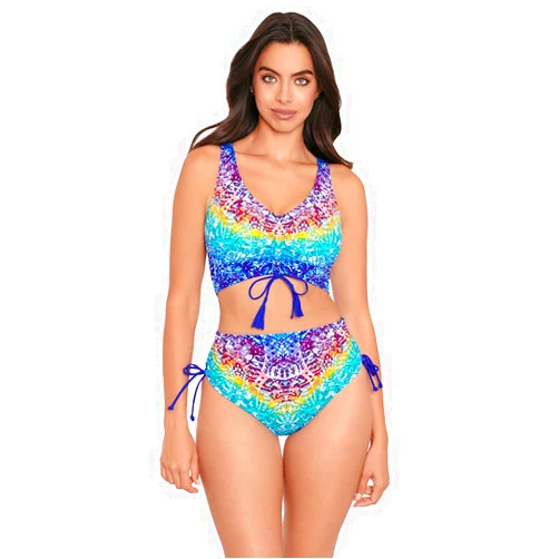 Skinny Dippers by Miraclesuit Skinny Dippers Women's Swimwear Transformer High Waist Tummy Control Reversible Bathing Suit Swim Bathing Suit Bottom