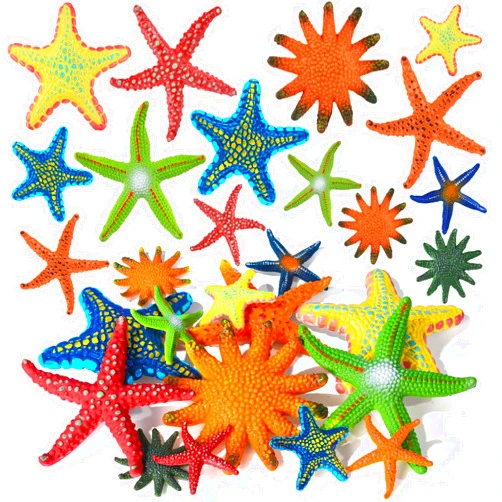 ZAUGONTW 14 Pieces Diving Starfish Pool Toy, Colorful Starfish Set Summer Swimming Diving Toys Set, Starfish Sea Animals Set, Dive Throw Toy Set Underwater Swimming Toy