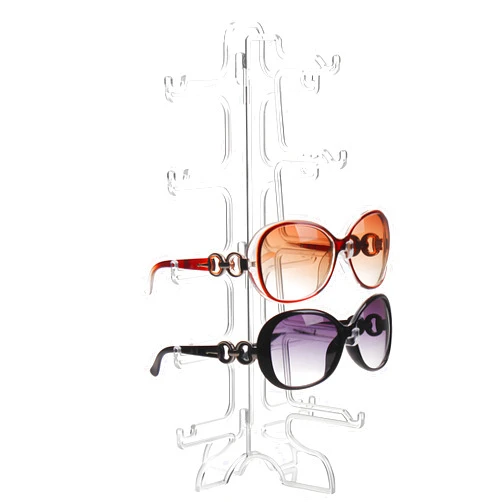 MAGIKON 5 Layers Glasses Eyeglasses Sunglasses Show Stand Holder Fashion Frame Display Rack (5-Layer, Transparent)