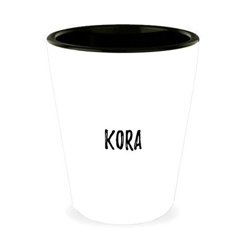 EzGift Kora Shot Glass Custom Name Personalized Gift Idea 1.5 Oz Shotglass