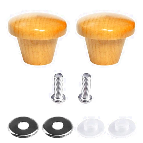 Green Arrow Life helper Universal Solid Wood Material Pot Lid Knob (No More Crack and Burning Hand) for Pots and Pans, Cookware Lid Replacement Knobs Replacement Set (Type one - 2pcs)