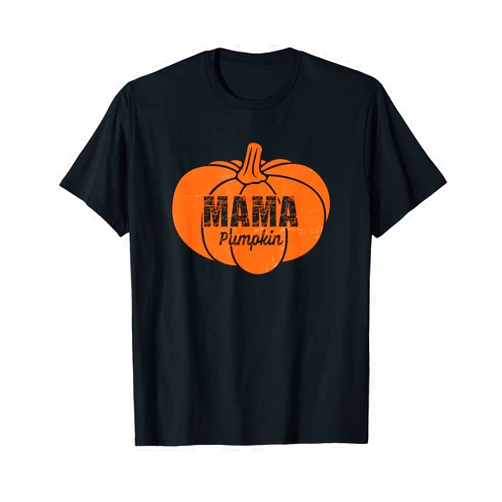 Halloween and Thanksgiving Funny Group Outfits Mama Pumpkin Matching Family Halloween Thanksgiving Group T-Shirt