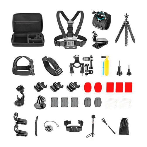 Mechrig 50-in-1 Action Camera Accessory Kit,Compatible with Gopro Hero 13/12/11/10/9, DJI Osmo Action 5 Pro/4/3,Insta360 X4/X3,Akaso,and More