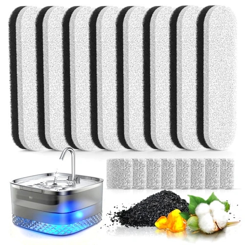 DCIOGAT 8 Pack Cat Water Fountain Filter Replacement, Pet Dispenser Foam Filter for DCIOGAT 75oz/2.2L Automatic Cat Drinking Fountain