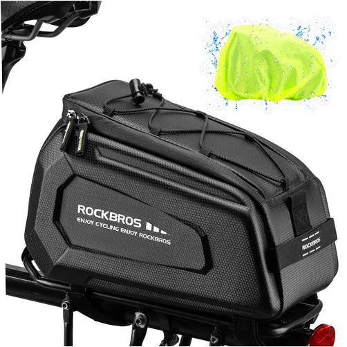 ROCKBROS Bike Rack Bags - Hard Shell Bicycle Rear Rack Bag Large Pannier for Bicycle Rear Rack Bags Bike Rear Seat Bag Bike Trunk Bag Ebike Battery Bag Bike Saddle Bag for Rear Rack Bike Accessories