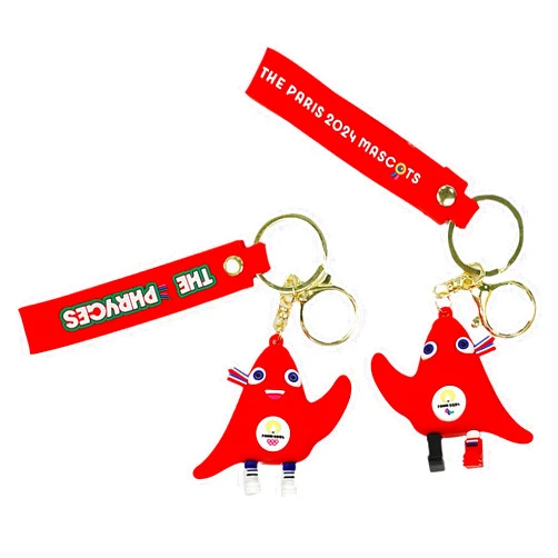 LanTingXu 2 Paris Olympics Mascot Keychains, 2024 Olympics Mascot Keychains, Olympic Mascot Toys, Mascot Sports Theme Pendants