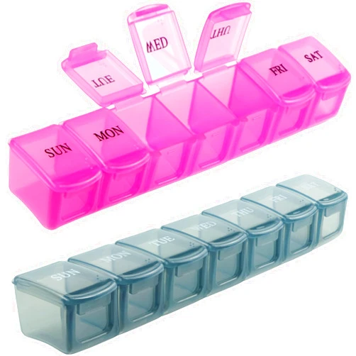 MICARA Large Weekly Pill Organizer 7 Day, MICARA 2 Pack Daily Travel Pill Box Container with Labels, Jumbo BPA-Free Pill Case, AM PM XL Vitamin Holder Medicine Dispenser for Fish Oil Supplements