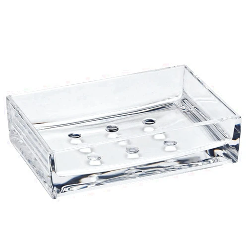 Fox Valley Traders Rectangular Clear Acrylic Soap Dish