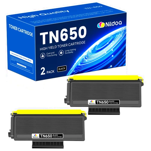 Nildoa TN650 TN-650 TN620 High Yield Toner Cartridge Black Replacement for Brother TN650 TN620 DCP-8080DN HL-5340D HL-5370DW MFC-8480DN MFC-8680DN MFC-8690DW MFC-8890DW Printer, 2Pack