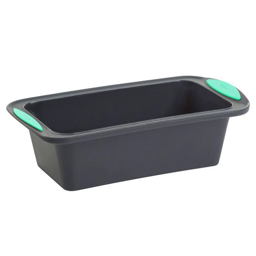 Trudeau Structure Silicone Bakeware, 8.5 x 4.5 Loaf Pan, Mint/Black