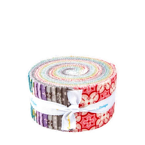 Riley Blake Designs Lori Holt Piece & Plenty Rolie Polie 40 2.5-inch Strips Jelly Roll Riley Blake Designs RP-15870-40