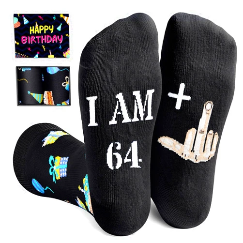 Zmart Senior Birthday Gifts Ideas - Birthday Socks for Elderly 80 85 90 Year Old