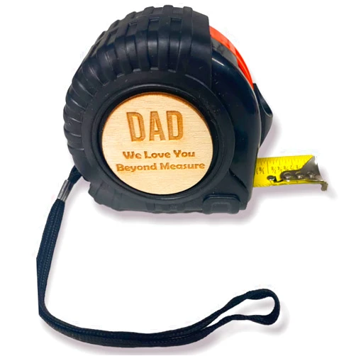 Bella Cuttery Gift For Dad, Custom Engraved Tape Measure, Personalized Gifts for Men, Step Dad or Bonus Dad Gift, Carpenter Gift (Dad, We Love You Beyond Measure)