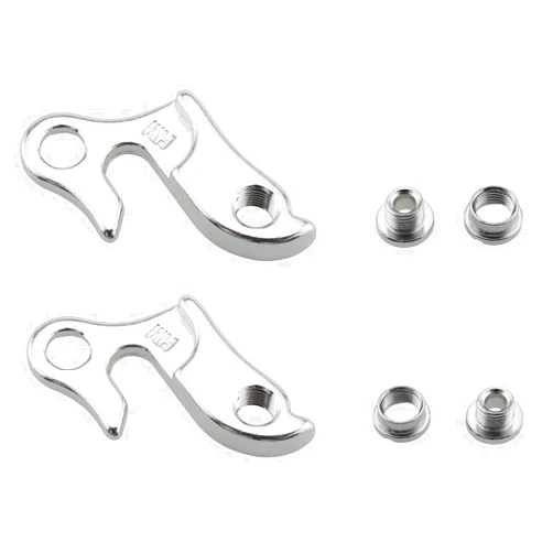 E-outstanding 2PCS Aluminium Alloy Rear Gear Derailleur Hanger, Mountain Road Bike Universal Transmission Rack Bicycle Rack (number 1)