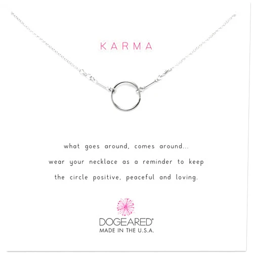Dogeared Karma Necklace 16 inch Sterling Silver One Size