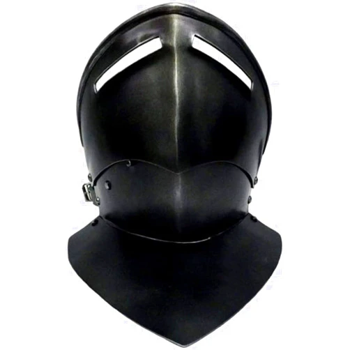 Better Buy Handicraft Medieval Steel Gothic Gorget Articulated Bevor LARP Armor Silver