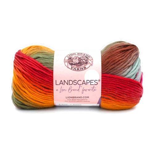 Lion Brand Yarn Landscapes Yarn, Multicolor Yarn for Knitting, Crocheting Yarn, Desert Spring, 441 Foot (Pack of 1)