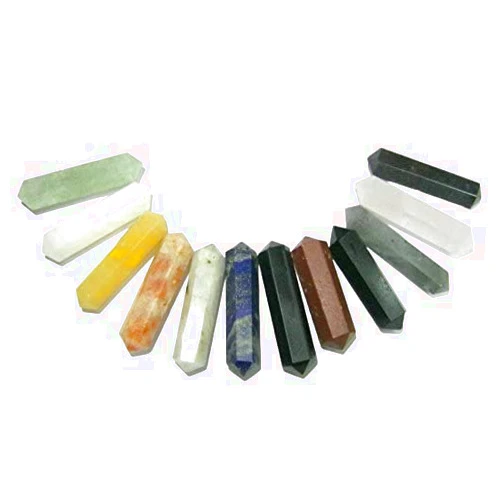 crystalmiracle Powerful Set of Ten Double TERMINATED Points Crystal Healing Men Women Gift Reiki FENG Shui Health Wealth Meditation Peace Prosperity Spiritual Metaphysical Gemstone Calm